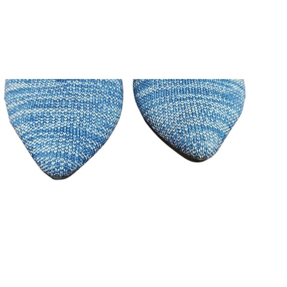 Rothy’s Pointed Toe Flats Blue Knit Sustainable Washable Comfort Shoes Size 7 - Picture 3 of 10